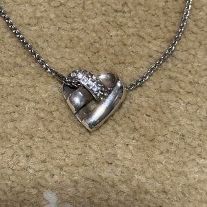 Brighton Reversible Elegant Silver Heart Pendant Necklace